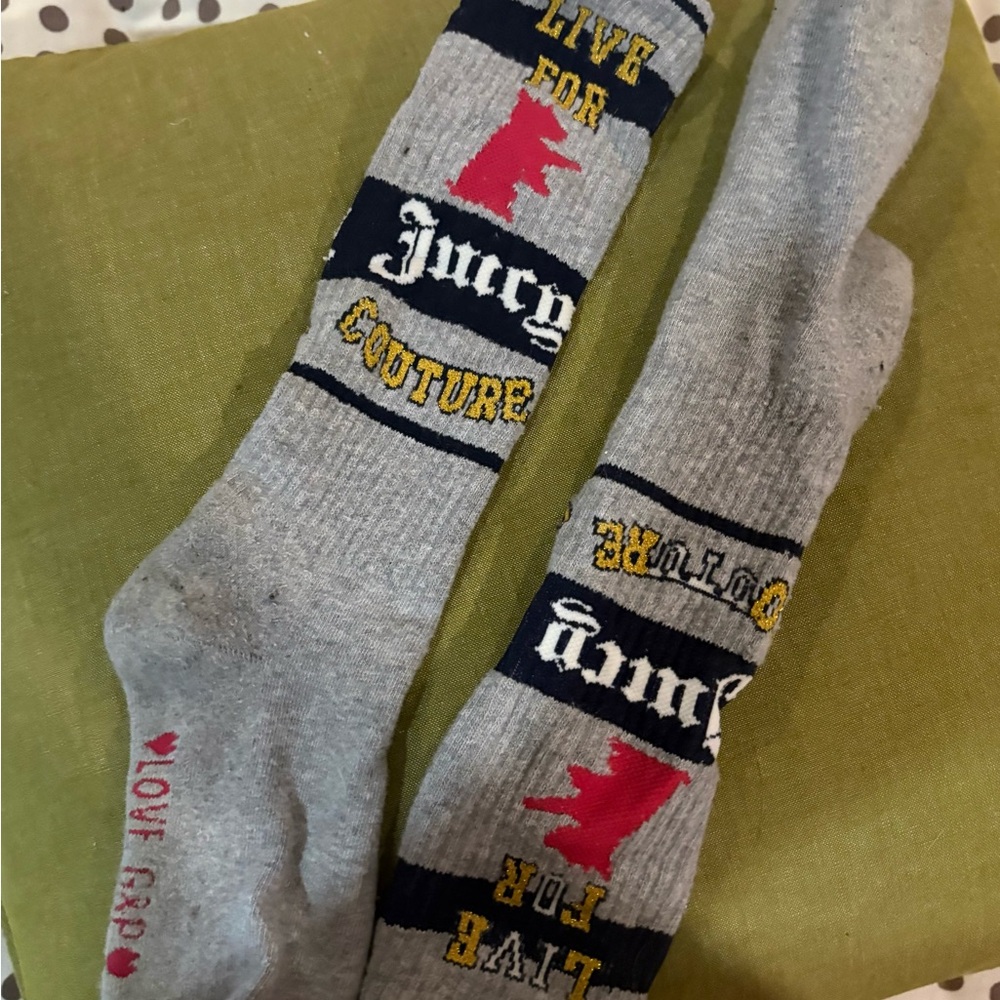 Juicy Couture Gray Tube Socks